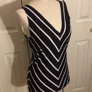 Black n white tank top